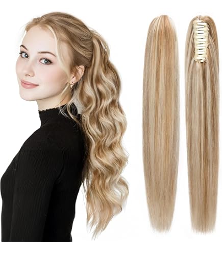 Amazon.com : QCURA Ponytail Extension Hair Extensions Claw  display picture 3