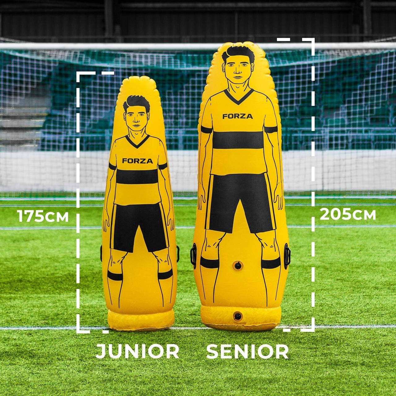 FORZA Pro Soccer Air Mannequin (Junior & Senior) | Inflatable Soccer Free Kick Training Dummies | Pack of 1, 3 or 5 Soccer Dummy Wall | Optional Carry Bag : Sports & Outdoors