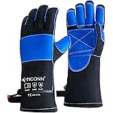 TICONN Welding Gloves, 16 IN L/XL/XXL 1000°F Heat-Resistant Fireproof Leather Gloves for Welders, Stick, Forge, Mig, Tig, BBQ