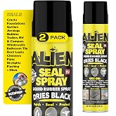 Alien Tape Liquid Sealant Spray 2 Pack, Waterproof Liquid Rubber Spray Prevents Patches and Seals Leaks, Protects Surfaces, Works on Most Materials, Long Lasting, Dries Black