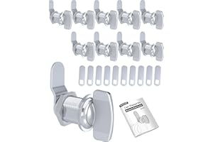 Naissian RV Thumb Cam Lock,Keyless Thumb Twist Operated, for Boat, RV Storage Compartment Baggage Door, Outdoor Shower Lock Latch,1-1/8 Inch, Pack of 10