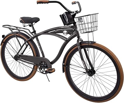 Amazon.com: Huffy 26&quot; Nel Lusso - Bicicleta de crucero para hombre, color gris: Sports &amp; Outdoors