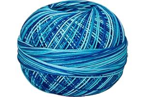 Handy Hands Lizbeth Egyptian Cotton Crochet Thread, Tatting Thread, and Knitting Thread Lace Size 20 (25 Grams 210 Yards) – HH20149, Peacock Blues