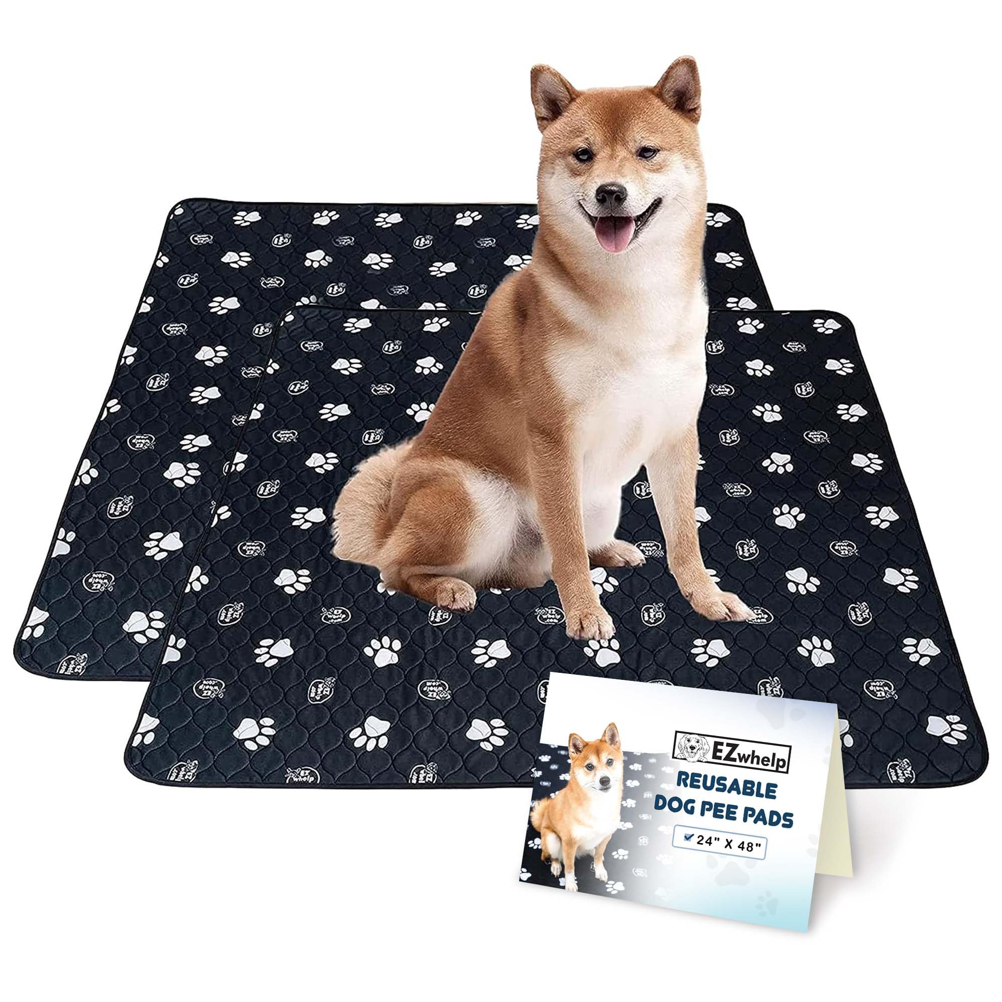 Photo 1 of EZwhelp Reusable Dog Pee Pads, Washable Waterproof Mats for Dog Potty Training or Whelping Pads, 24x48 Inch, 2 Pack