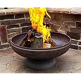Amazon Com Titan 40 Solid 100 Copper Fire Pit Bowl Wood