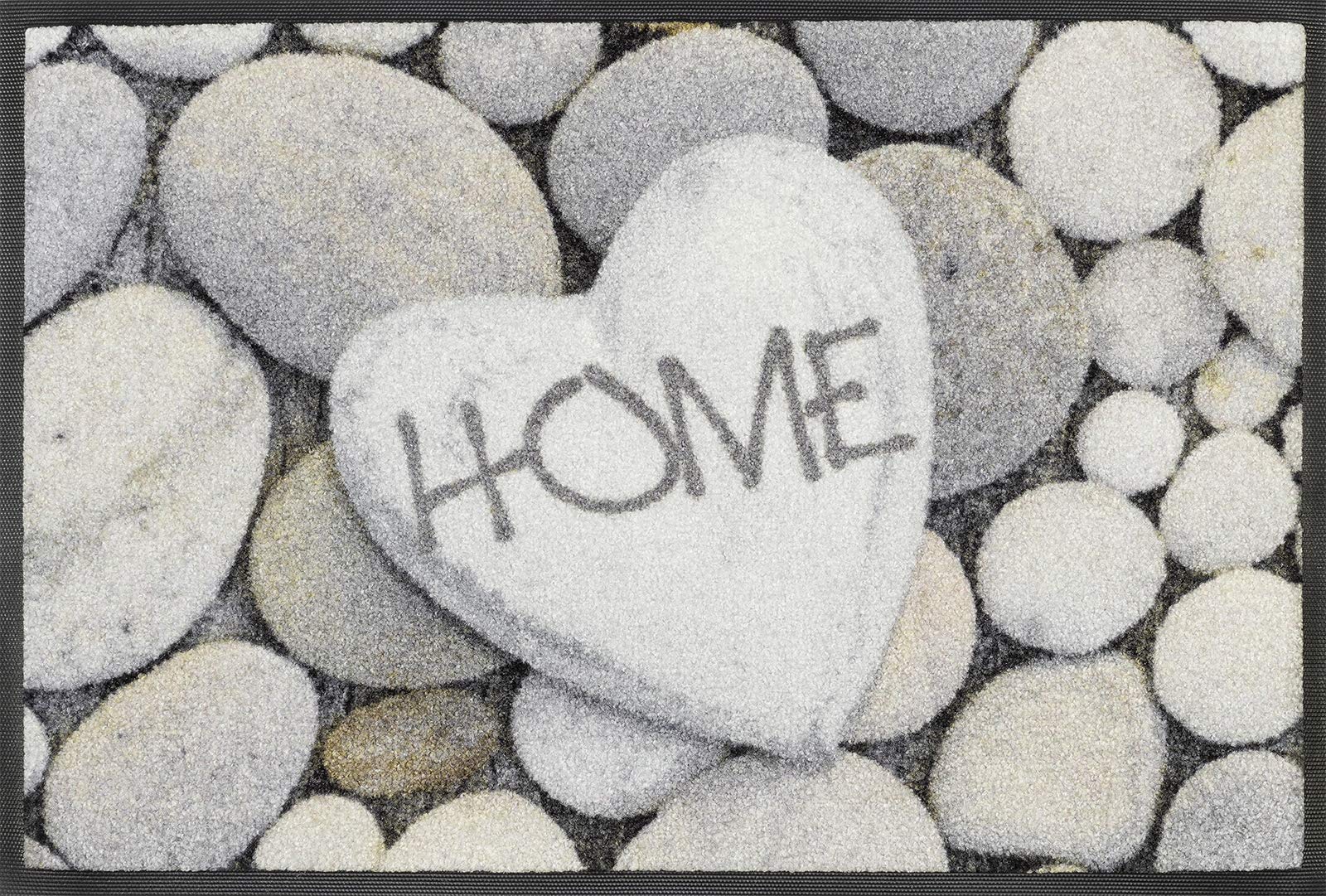 Wash+Dry Doormat, Polyamide Back: Nitrile Rubber, Gray, 40 x 60 cm