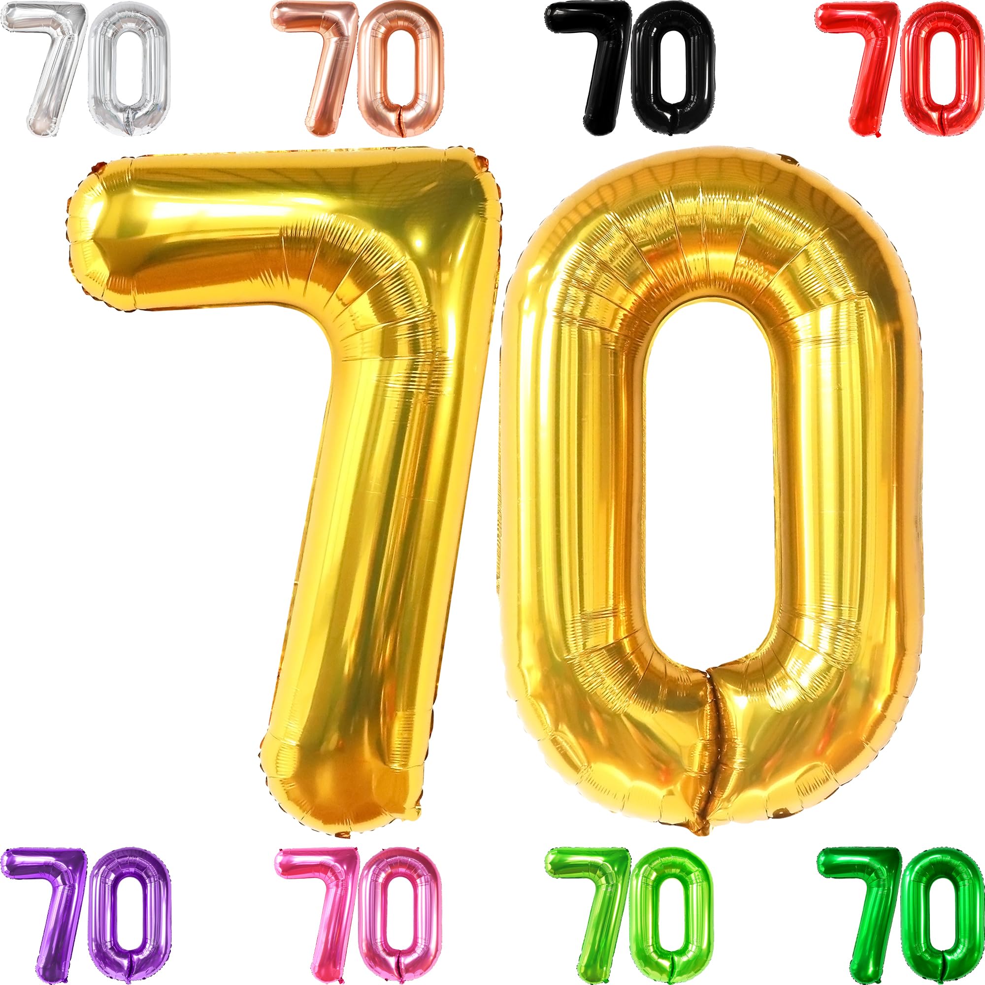 Photo 1 of KatchOn, Giant Gold 70 Balloon Numbers - 40 Inch | 70th Birthday Balloons, 70th Birthday Decorations | Gold 70th Birthday Party Decorations | 70 Balloons Numbers, 70 Birthday Decorations