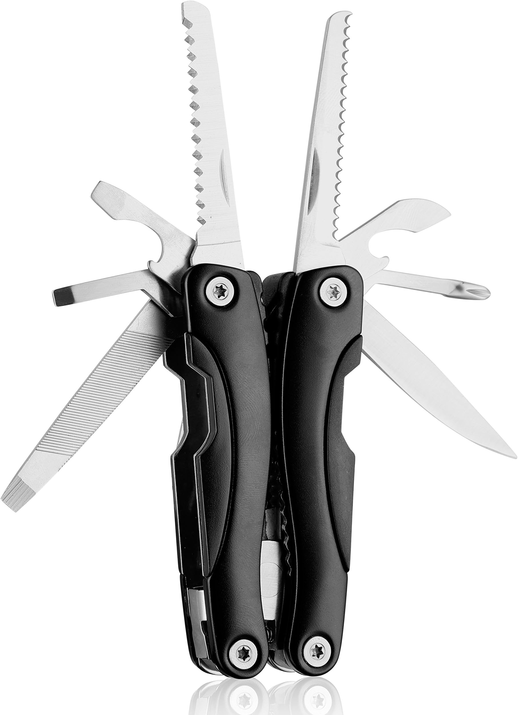 Traveler Multi Tools with Pliers Knife and Screwdrivers - Universal Tactical Black Ultimate Multi-Tool