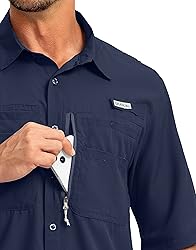 Men's Fishing Shirts with Zipper Pockets UPF