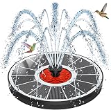 SZMP Solar Fountain Glass Panel 7 Nozzles 3.5W Bird Bath Pump Garden Pond