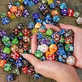 QMay Polyhedral Dice Set 7 Sided DND MTG 20 Sets 140pcs with Pouch view 7