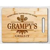 Grampy's Kitchen Bamboo Cutting Board - Father's Day Cutting Board - Father's Day Gift - Birthday Gifts From Grandchildren - Son - Daughter - Best Grandpa Cutting Board - Grampy Gifts