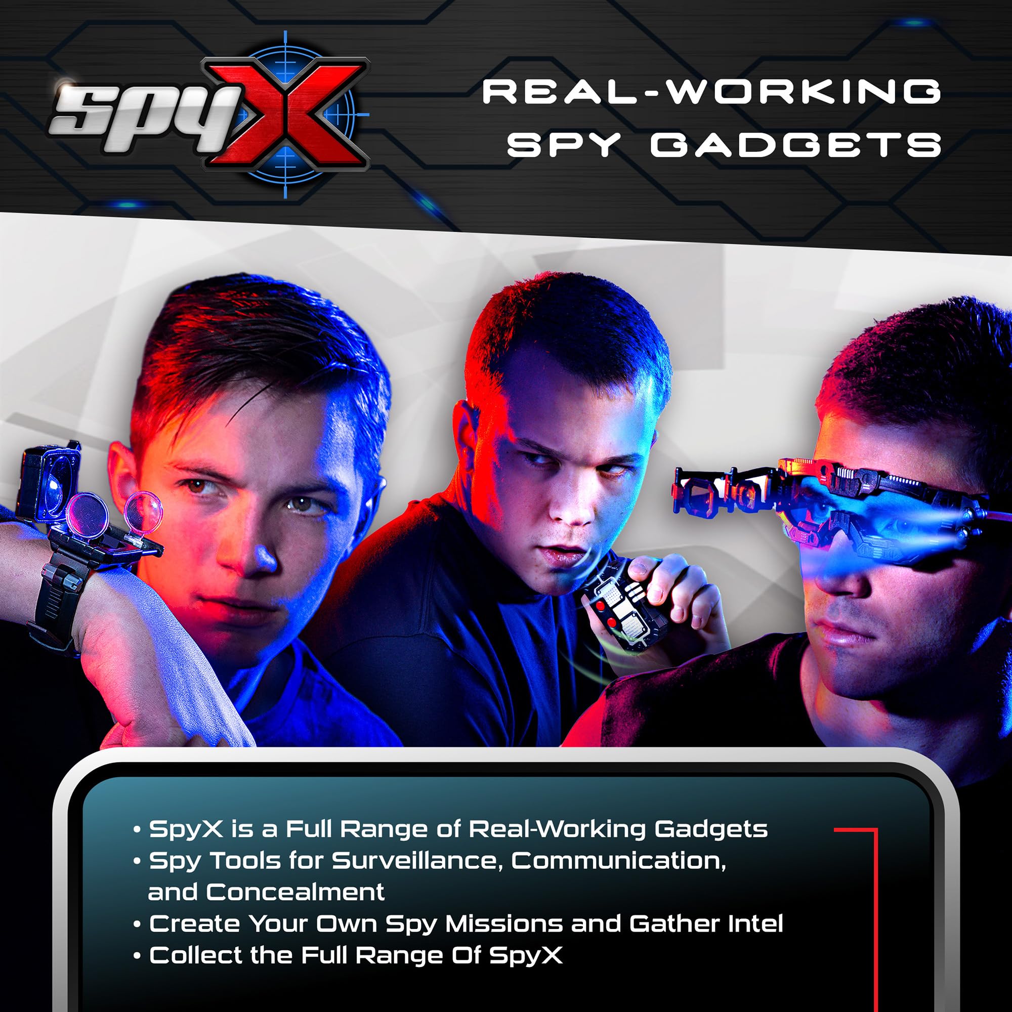 SpyX Spy Tracker Tag - Spy Tracking Toy Gadget For Kids. Protect & Find Your Stuff Or People You Want To Track. Alarm/Track Modes. 2 Spy Tags and 1 Receiver Included