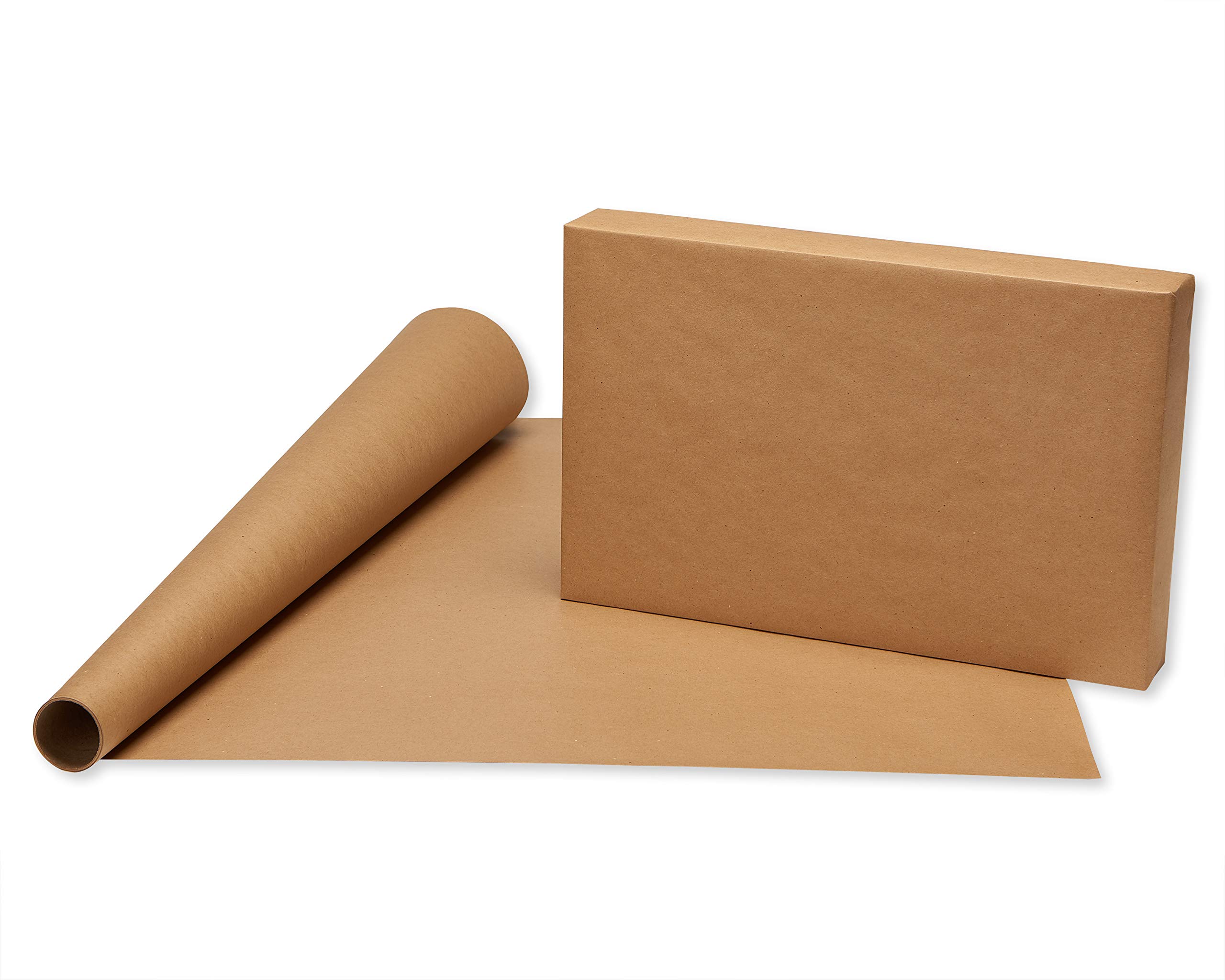 American Greetings Kraft and Gold Polka Dot Wrapping Paper, 75 sq. ft., 3-Roll