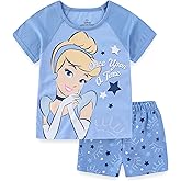 Disney Princess Frozen Minnie Mouse Girls Short Sleeve T-Shirt and French Terry Shorts Set for Toddlers to Big Kids