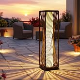 EcoGreen Solar Lanterns Outdoor Waterproof, Solar Lights Outdoor for Patio | Waterproof outdoor solar floor lamp, outdoor lights solar powered,Solar lights outdoor decorative,mid century modern lamp