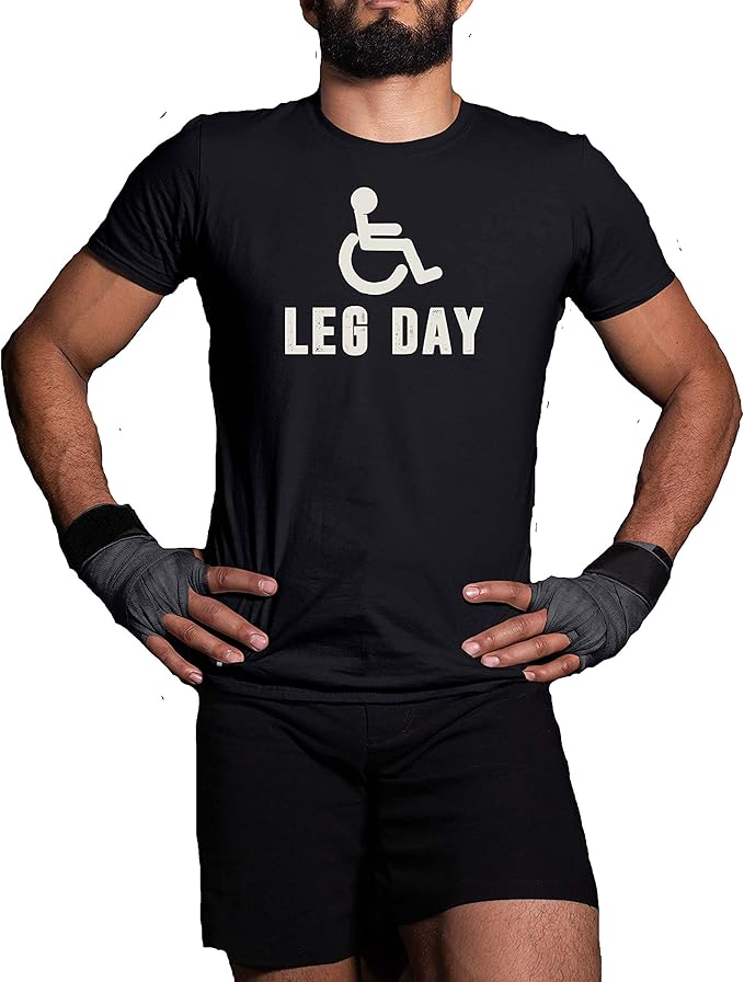 Holteez Funny Leg Day Gym TShirt Fun Training Workout Shirt Adults