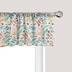 Ambesonne Summer Window Valance, Continuous Beach