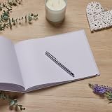 ukgiftstoreonline Personalised Modern Wedding Linen Guest Book A4 view 3