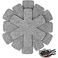 BOYAN Pot and Pan Protectors, Set of 12 and 3 Different Size, Cookware Dividers Pads/Stacking Pan Protectors/Pot Separators P