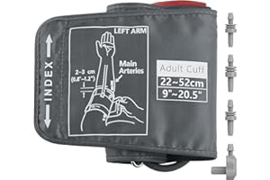 PEAKME Blood Pressure Cuff, XL Replacement Upper Cuff Compatible with BP Extra Replacement Applicable for 9”-20.5” Inches (22-52CM) Big Arm, Adult Large Cuff, 1.0 Count