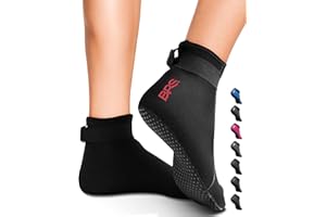 BPS New Zealand 'Smart' Neoprene Water Socks - 3mm Beach Booties Glued & Stitched - Anti-Slip Wetsuit Unisex Water Socks