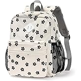 STEAMEDBUN Corduroy Toddler Backpack for Girls Boys 2-4, Kids Preschool Backpack for Kindergarten - Flower