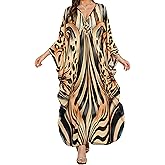 OHOXOE Women's Kaftan Dress 2025 V-Neck Beach Cover Up for Swimsuit, Lightweight Mumu Loungewear & Home Caftan Dress