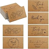 Outus 180 Pcs Mini Thank You Cards Small Business Cards 2 x 3.5 Inches Thank You for Your Order for Supporting My Small Business Card Bulk Brown Kraft Customer Appreciation Card Packaging Supplies