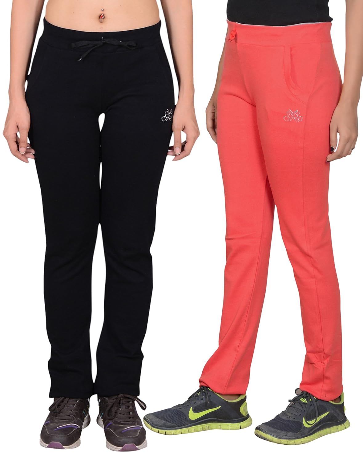 sweekash women's cotton track pant combo (pack of 2)