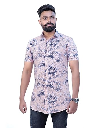 Buy 4ssss Causal Pink Color Hosiyari Laycra Printed Half Sleeves