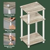 Furinno Just Side Table 3-Tier End Table Sonoma Oak Bedside Night Stand view 4