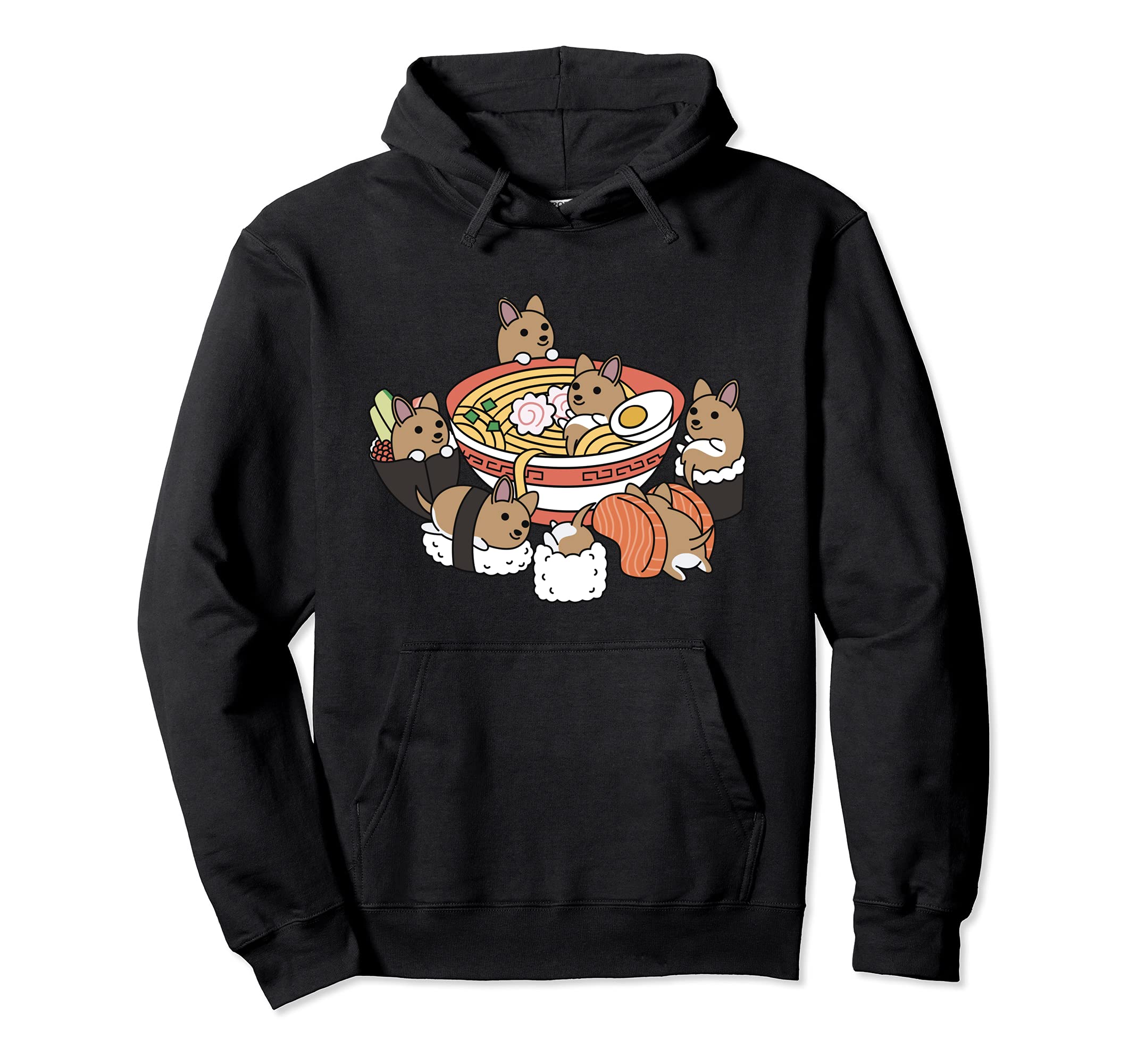 Ramen Sushi Chihuahua Dog Pullover Hoodie
