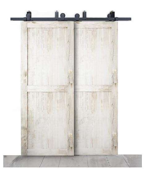 Diyhd 11ft Top Mount Bypass Double Sliding Barn Wood Door Track