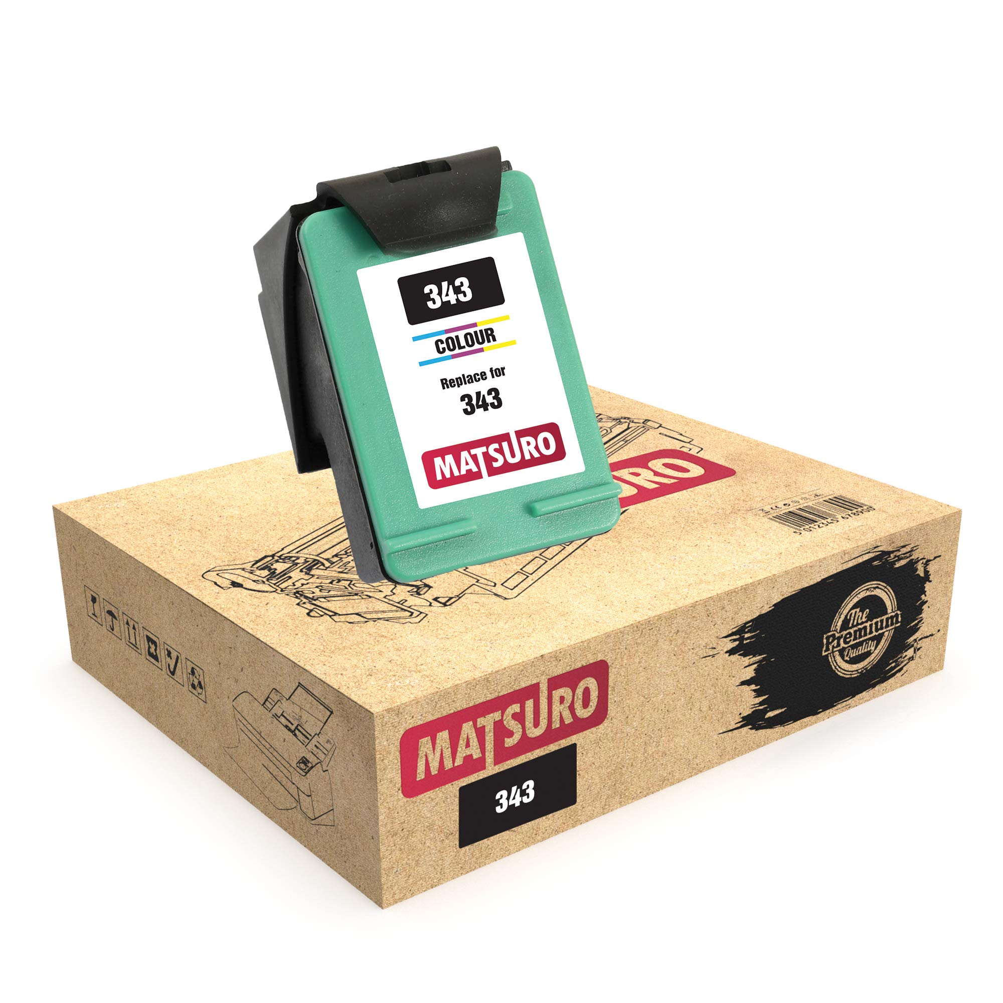 Matsuro Original | Compatible Remanufactured Ink Cartridge Replacement for HP 343 (1 COLOR)
