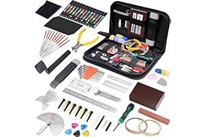 132 PCS Guitar Repair Maintenance Tool Kit, Guitar Repair Tool Kit with Carry Bag, Intonation Adjustment and Repairing, Clean