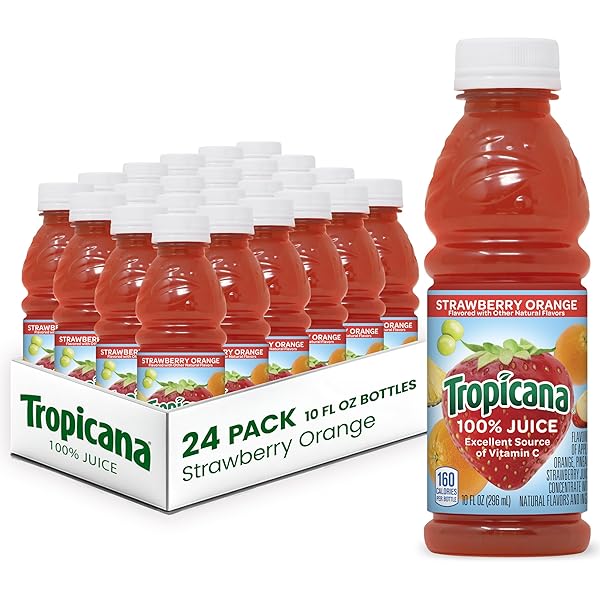 TROPICANA 100% ORANGE STRAWBERRY JUICE,�SINGLE SERVE, 10 FL...