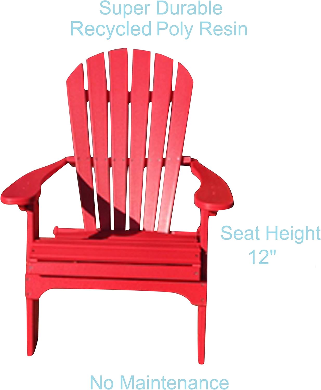 Phat Tommy Recycled Poly Resin Folding Adirondack Chair – Durable and Eco-Friendly Armchair. This Patio Furniture is Great for Your Lawn, Garden, Swimming Pool, Deck. : Garden & Outdoor