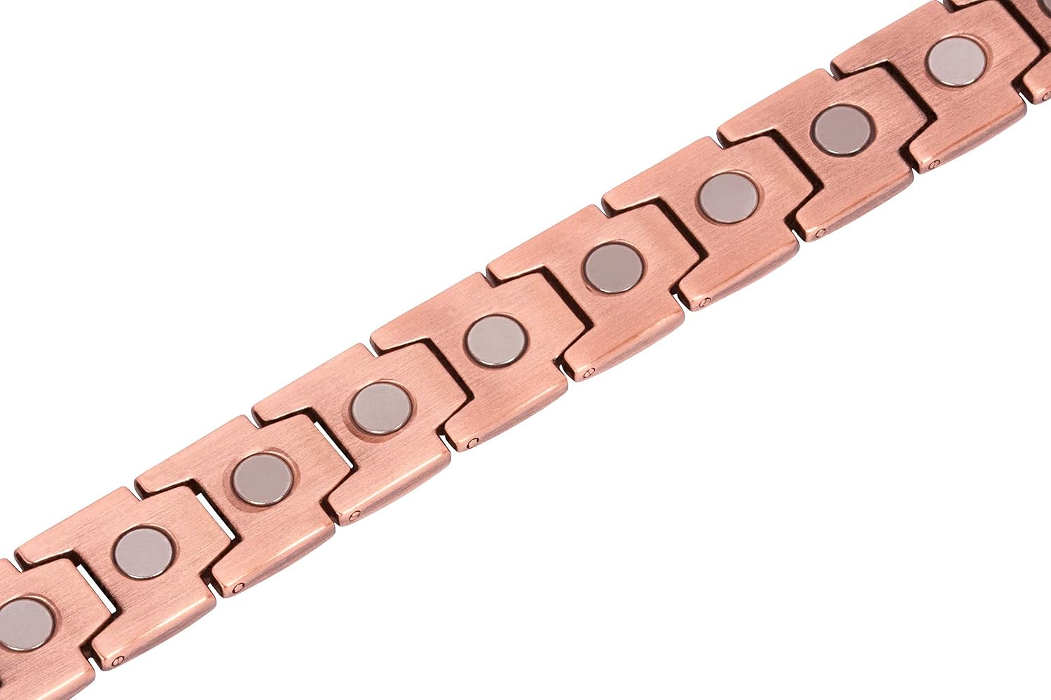 Smarter LifeStyle Elegant Pure Copper Magnetic Bracelet, Men's, Standard - Image 4