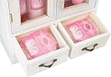 BRUBAKER Bath Body Gift Set Cherry Blossom Rice Milk Vegan 10pc Wooden Cabinet view 3