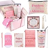 Pastor Wife Appreciation Gifts for Women Christian Gifts Unique Pastor Gift for Pastor's Wife Including Journal Tumbler Socks Makeup Bag Pen Card for Birthday Christmas