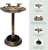 GardenKraft Bird Bath with Built-In Planter Bronze Clam Shell 66x39 cm view 7