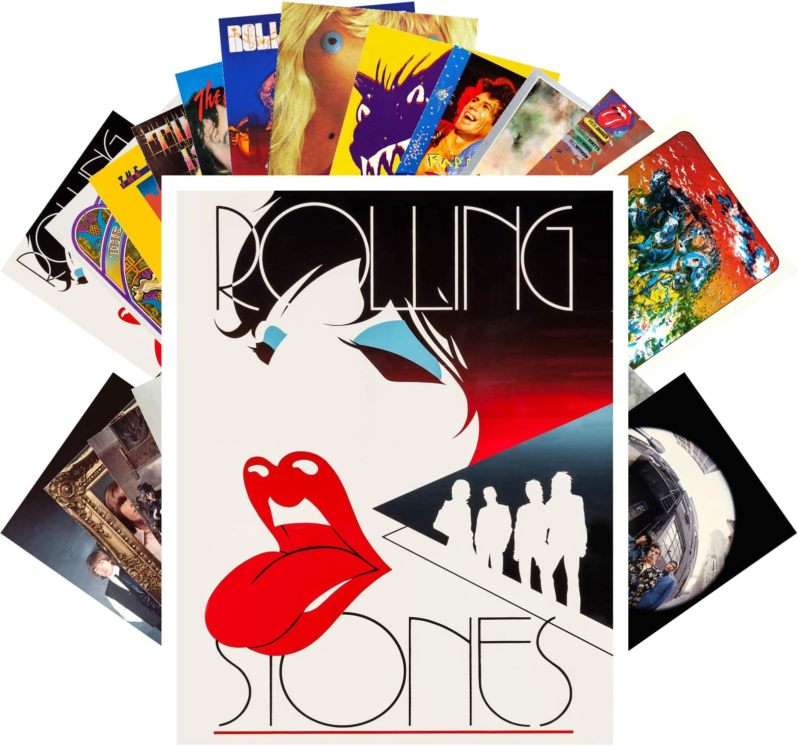 Postcard Set 24 Cards Rolling Stones Posters Photos Vintage Magazine Covers Rock Music