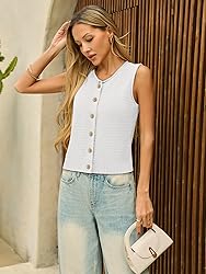 Sleeveless Sweater Tops for Women Summer Tank Tops