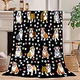 English Bulldog Blanket Bulldog Throw Blanket Soft Plush Flannel Fleece Bedding Bulldogs Gifts for Boys Girls Men Women Lovers Stuff for Couch Sofa Bed Room Decor 40"X50"
