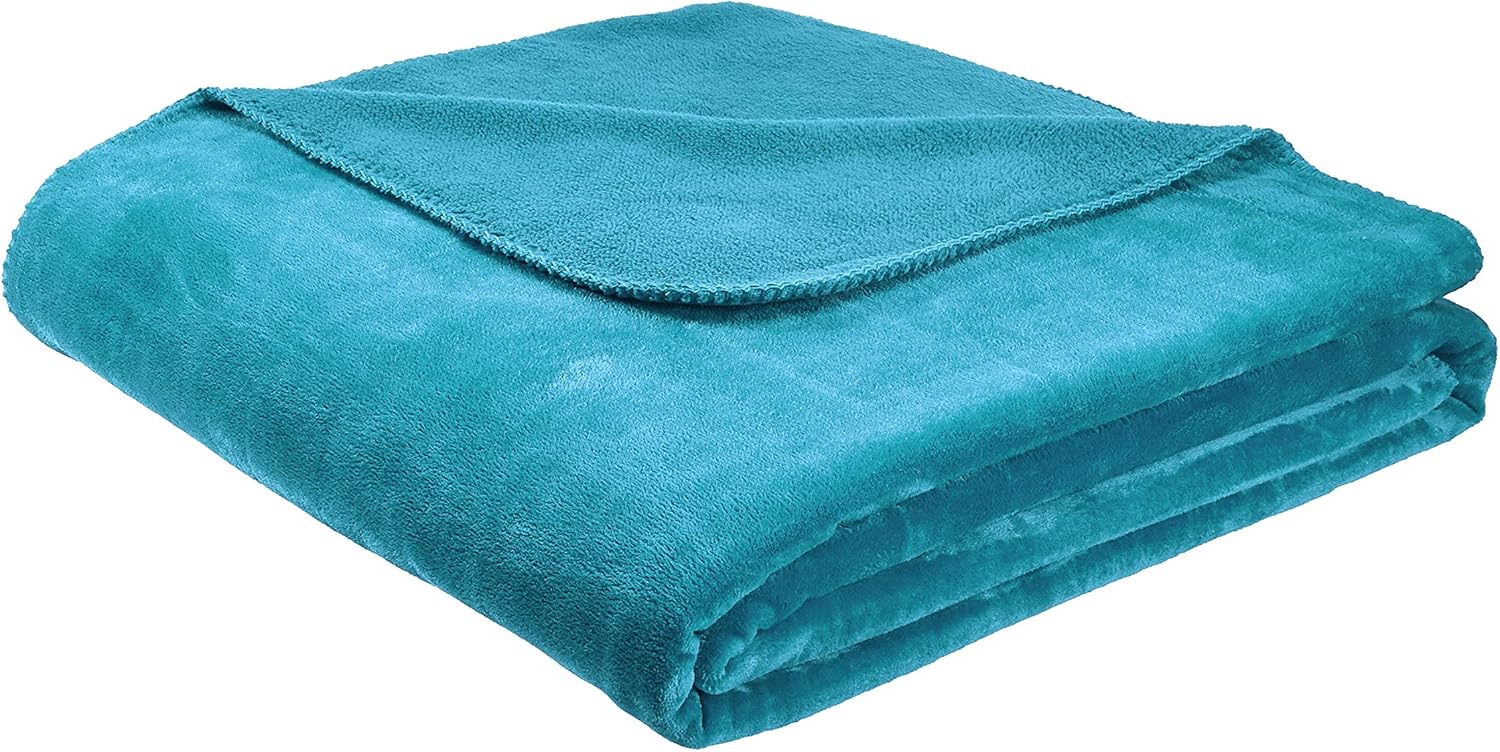 AmazonBasics Fuzzy, Micro Plush Fleece Blanket, All Seasons Twin