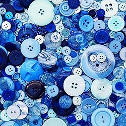 600-700Pcs Light Blue Buttons for Crafts Bulk