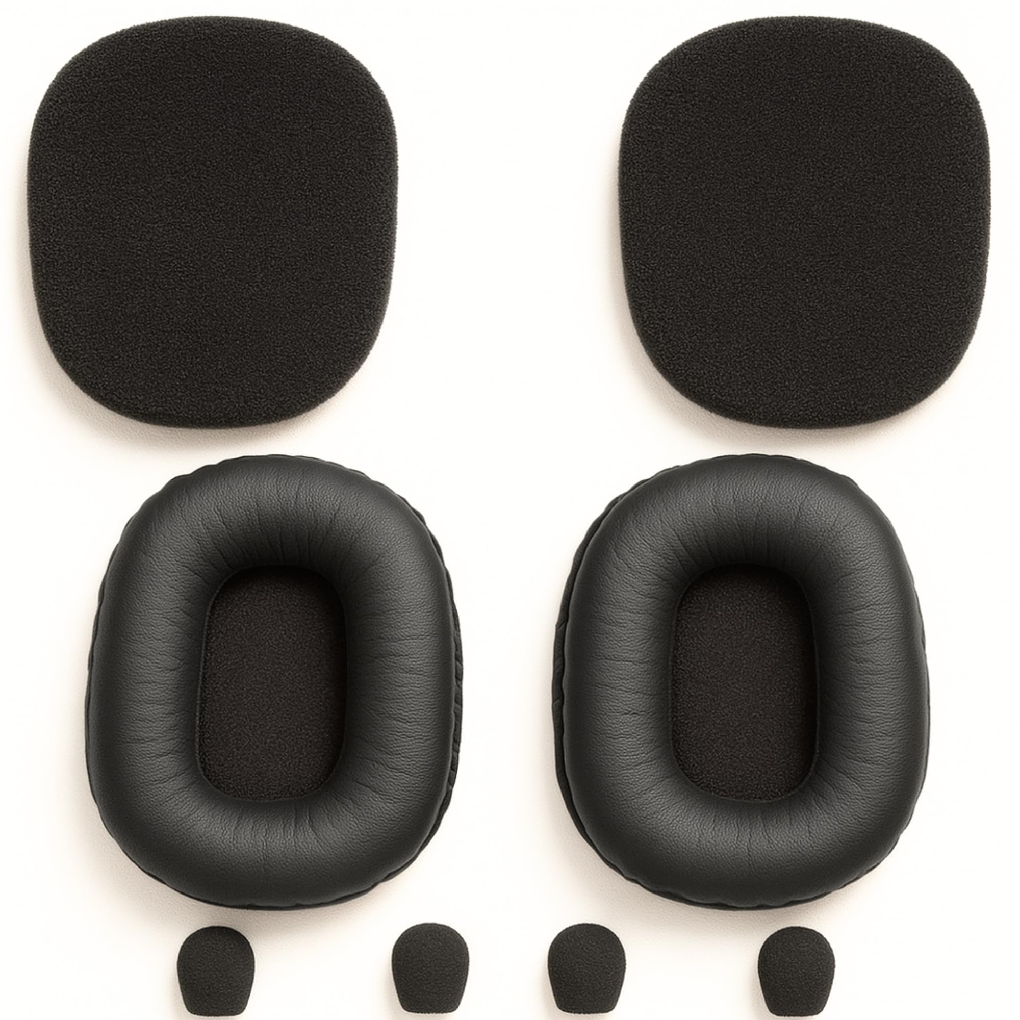 Ear Cushions Kit Made for BlueParrott B450 XT - Extra-Thick Memory-Foam Cushion for All Day Comfort Restores Original Headset Comfort - Ideal for High Usage (Black), B450 XT only - Prior to May 2020