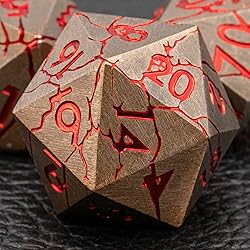 D&D Metal Dice Set with Gift Case, Polyhedral Dice