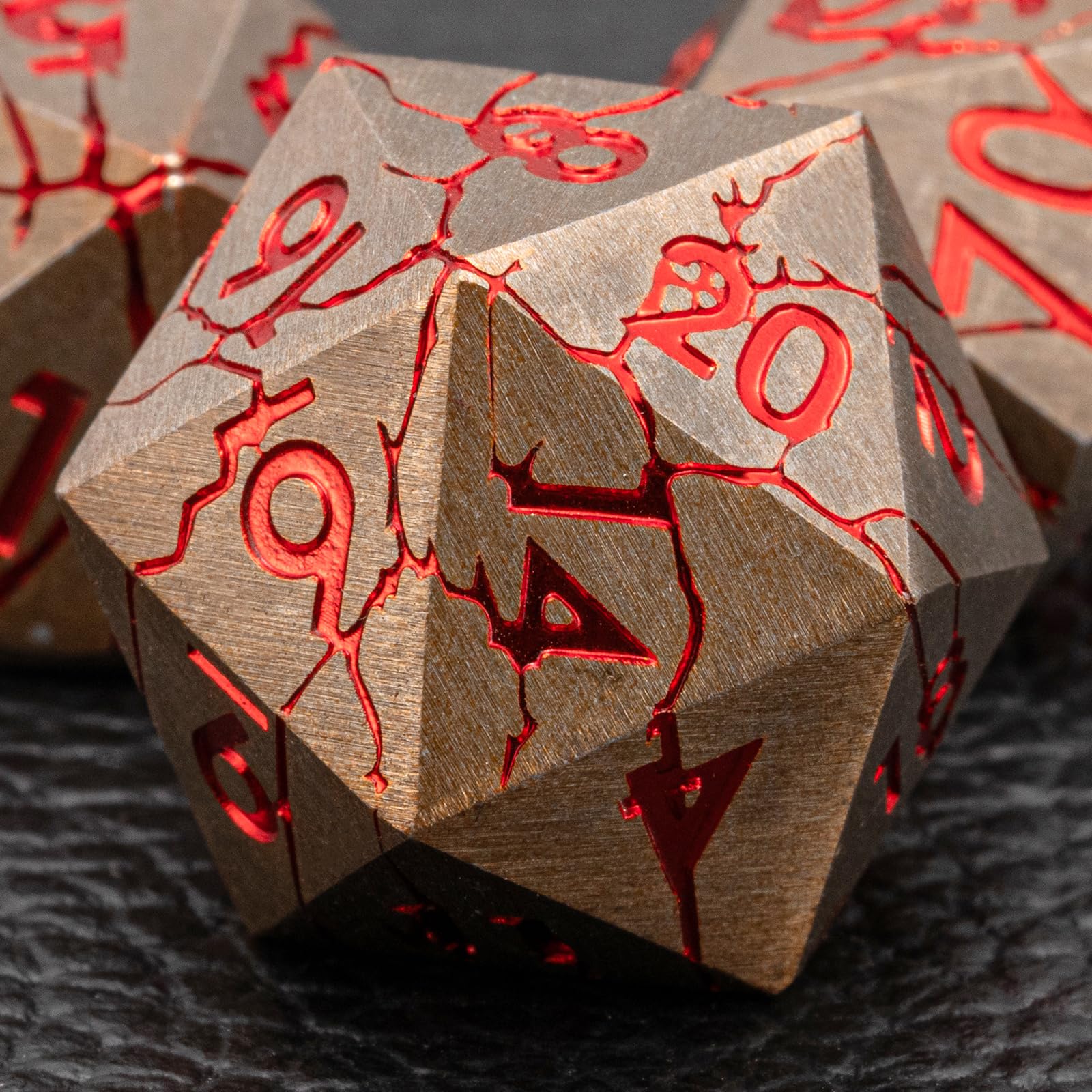 D&D Metal Dice Set with Gift Case, Polyhedral Dice